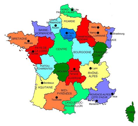 Carte De France Avec Principales Villes A Imprimer Carte Des Grandes