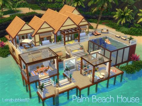 Palm Beach House In Gallery Id Lenasimshomes ♥ Sims House Sims 4