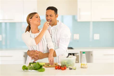 Woman Feeding Boyfriend Stock Photo Image Of Apartment 54453302