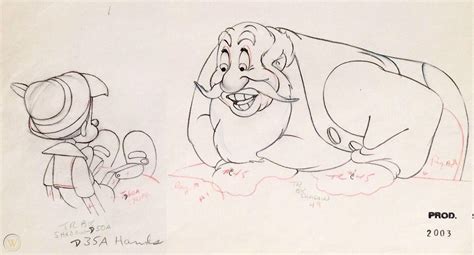 1940 Walt Disney Pinocchio Stromboli Original Production Animation