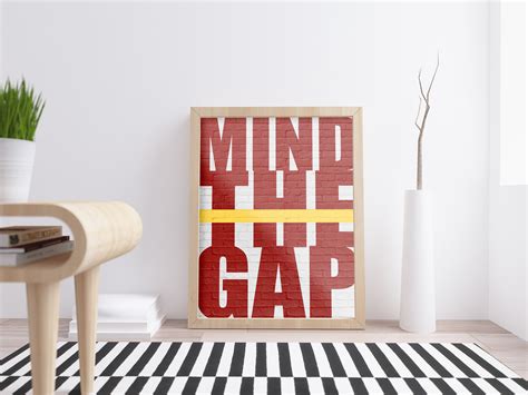 Mind The Gap Print Mind The Gap Poster London Print Etsy