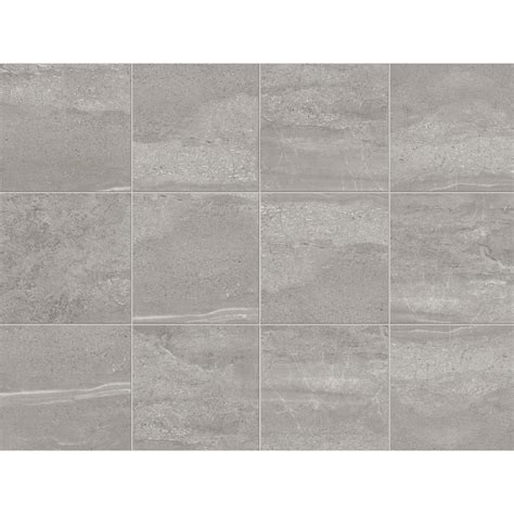 Shop Style Selections Skyros 8 Pack Gray Porcelain Floor And Wall Tile
