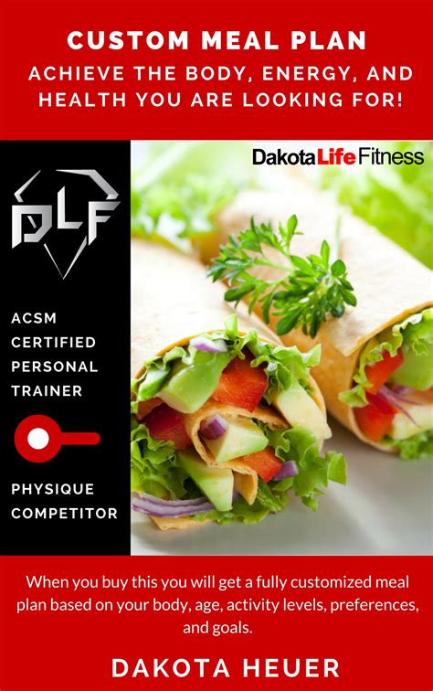 Custom Meal Plan Dakota Life Fitness