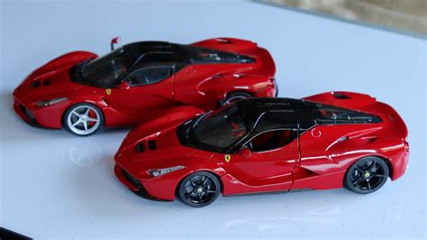 Toyforia.com has uploaded 395 photos to flickr. Bburago vs Hot Wheels Elite 1:18 Scale Ferrari LaFerrari - YouTube