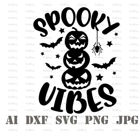 Spooky Vibes Svg Halloween Svg Halloween Witch Svg Pumpkin Etsy