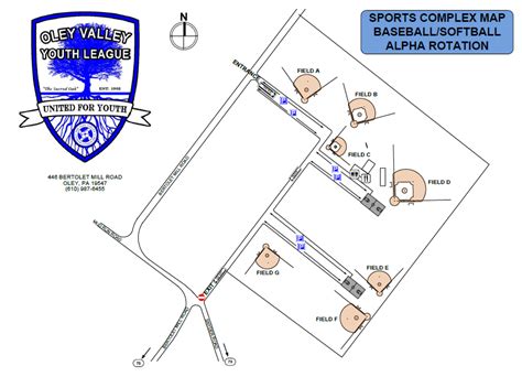 Baseballsoftball Field Map