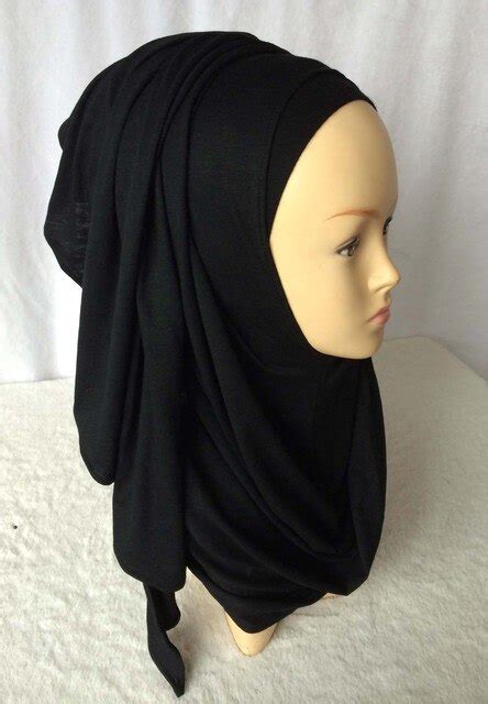 Jersey Instant Shawl Hijab Slip On Shawls Plain Amira Hijabs Cotton
