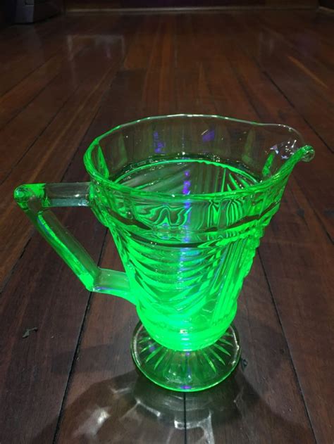 uranium glass jug glass jug glass lemonade