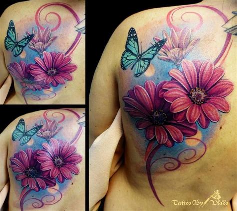 Butterfly And Flowers Tattoo Pictures At Flower