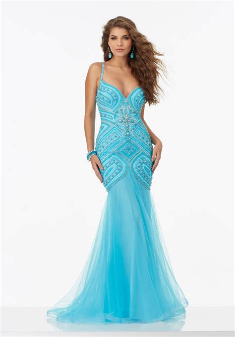 French Novelty Morilee 99122 Prom Dress With Fully Beaded Bodice