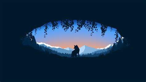 1920x1080 Wolf Cave Minimalist 4k Laptop Full HD 1080P HD 4k Wallpapers, Images, Backgrounds ...