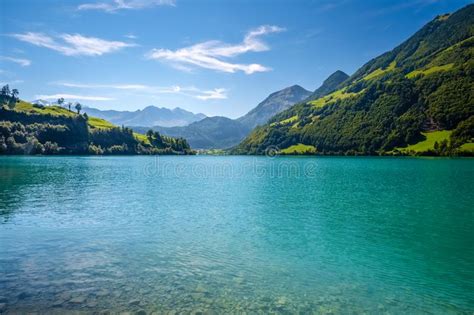 View Over The Lake Lungern Switzerland On A September Day Stock Image
