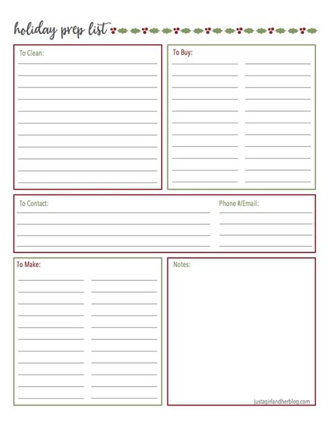 5 Free Printables To Help You Get Organized For The Holidays Kerstmis