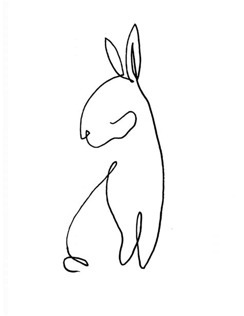 Learn How To One Line Drawing Rabbit Howlifestyles