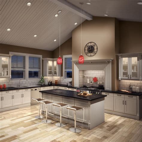 This ceiling is the breakthrough to outsmart the vaulted kitchen ceiling can help you to maximize your kitchen space. Lighting for Tall Ceilings—BYHYU 190 - BUILD YOUR HOUSE ...