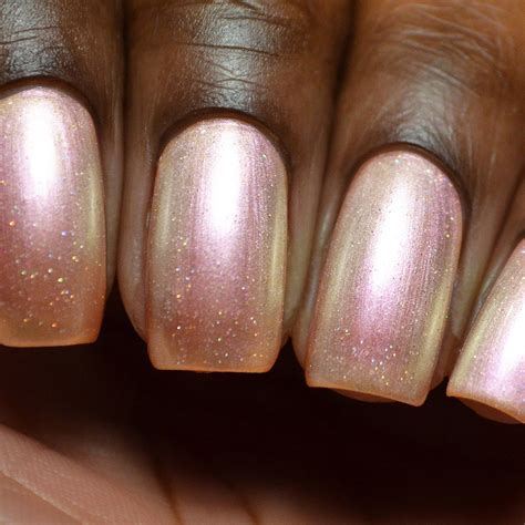 Cultured Pearl Pink Nail Polish Pearlescent Shimmer Holo Etsy