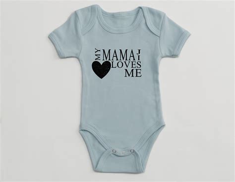 Short Sleeve Baby Bodysuit My Mamaji Loves Me Heart Design