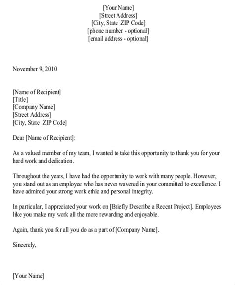 Free 12 Sample Thank You Letter To Employees In Ms Word Pdf Pages