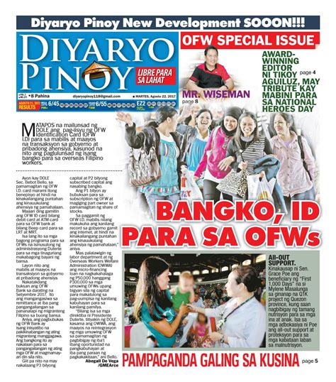 Bangko Id Para Sa Ofws By Diyaryo Pinoy Issuu