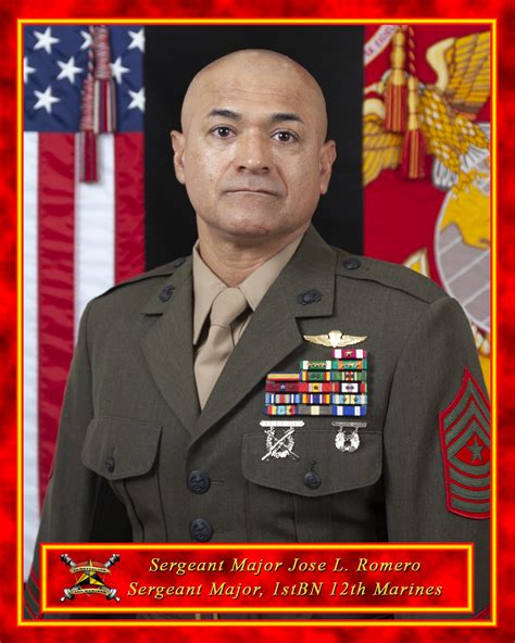 Sergeant Major Jose L Romero 3rd Marine Division Leaders