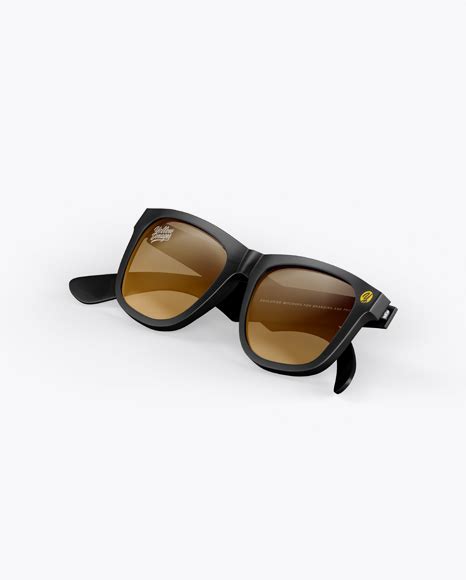 Sunglasses Mockup Half Side View On Yellow Images Object Mockups