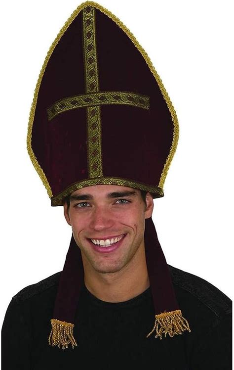 Jacobson Hat Company Bishop Pope Mitre Clergy Costume Prop Headgear Red