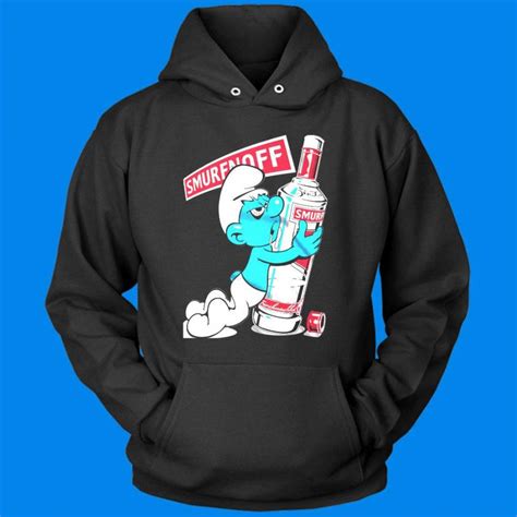 Smurfnoff Funny Cool Swag Drunk Men S Hoodie T Shirt Custom Merch Online Store