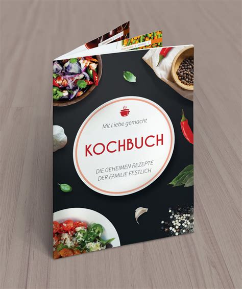 Aus backpapier nach der vorlage der form ein blutenblatt und den mittelkreis grosszugig ausschneiden und mit diesen. Kochbuch und Rezeptbuch Vorlage - Designs & Layouts für InDesign