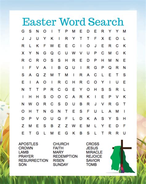 Free Printable Bible Easter Word Search Printable Templates