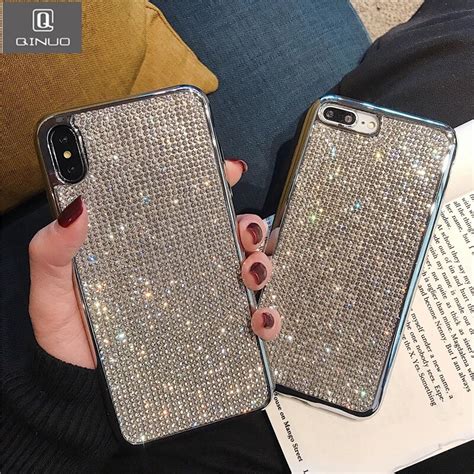 3d Diamond Bling Phone Case For Iphone 7 8 X Xr Xs Max Shining Glitter
