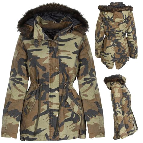 Female Camouflage Clothing Winter Coats Jackets Camouflage Outfits