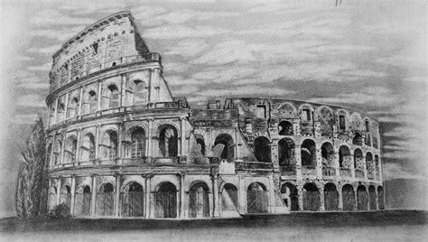 Interior del coliseo de roma. Dibujo-coliseo romano | •Arte Amino• Amino
