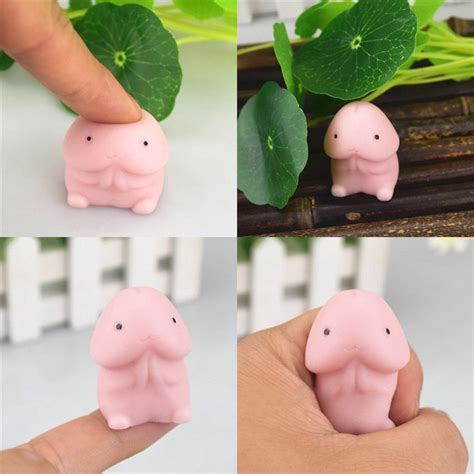 Cute Mini Soft Spoof Little Dick Shape Hand Toys Stress Reducers Pinch