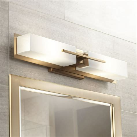 Possini Euro Design Modern Wall Light Burnished Brass Hardwired 23 12