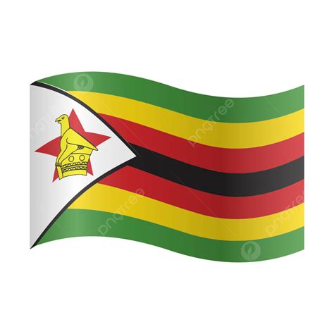 Vector Realistic Illustration Of Zimbabwe Flag Zimbabwe Flag