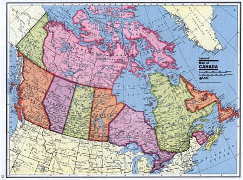 Detailed Administrative Map Of Canada Canada North America