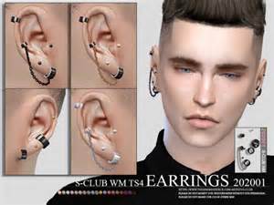 Sims 4 Male Earrings Cc