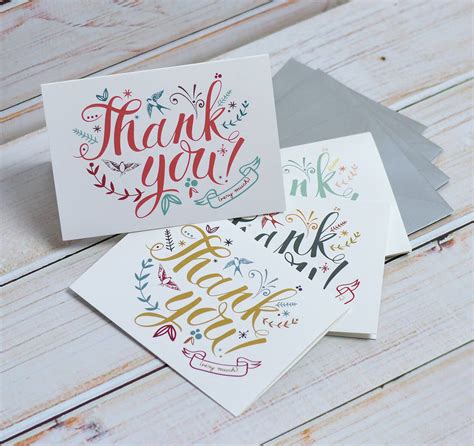 Thank You Cards By Oakdene Designs