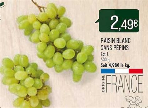 Promo Raisin Blanc Sans Pépins Chez Match Icataloguefr