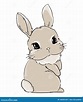 Hand Drawn Rabbit. Cute Bunny, Rabbit Cute Illustration. Print for ...