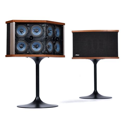 Restored Vintage 1983 Bose 901 Series V Speakers With Tulip Stands And