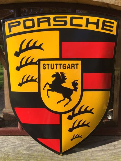 Groot Geëmailleerd Porsche Stuttgart Logo Catawiki