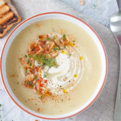 Easy Garlic And Potato Cream Soup Vibrant Plate