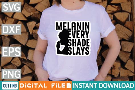 Melanin Every Shade Slays Svg Graphic By Happy Svg Club · Creative Fabrica