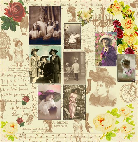 Free Vintage Digital Stamps Free Vintage Scrapbook Paper Victorian Collage