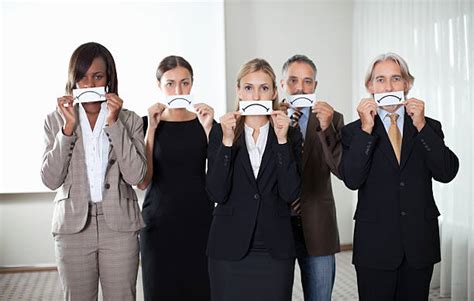 Royalty Free Business Team Holding Sad Signs Pictures Images And Stock