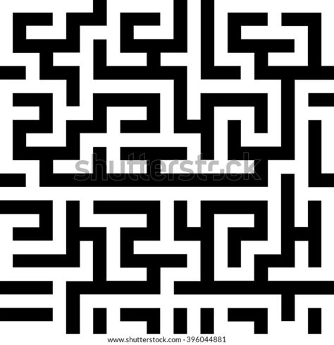 Black White Maze Seamless Pattern Vector Stock Vector Royalty Free