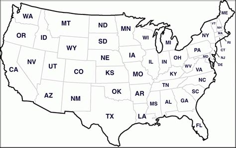 Us Map Without Labels Printable Map Of The United States Without