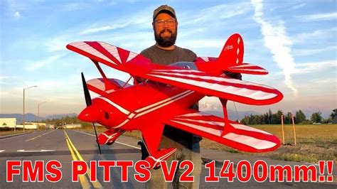 Fms Pitts 1400mm V2 Maiden Flight Youtube