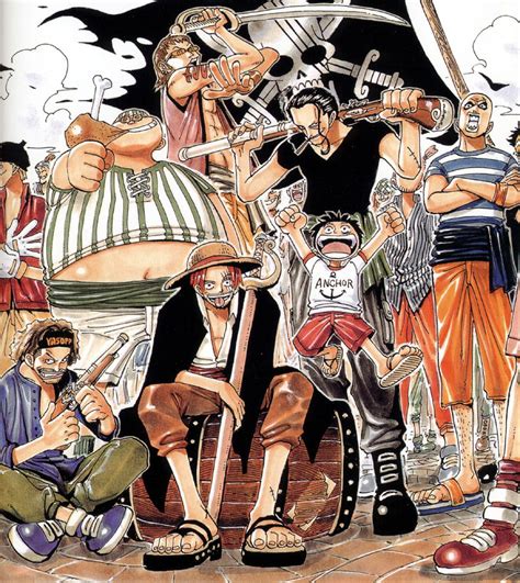 One Piece Young Luffy With The Red Hair Pirates One Piece Manga